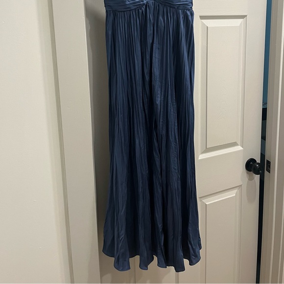 ASTR Maeve Pleated Midi Dress - Slate Blue - Picture 9 of 9